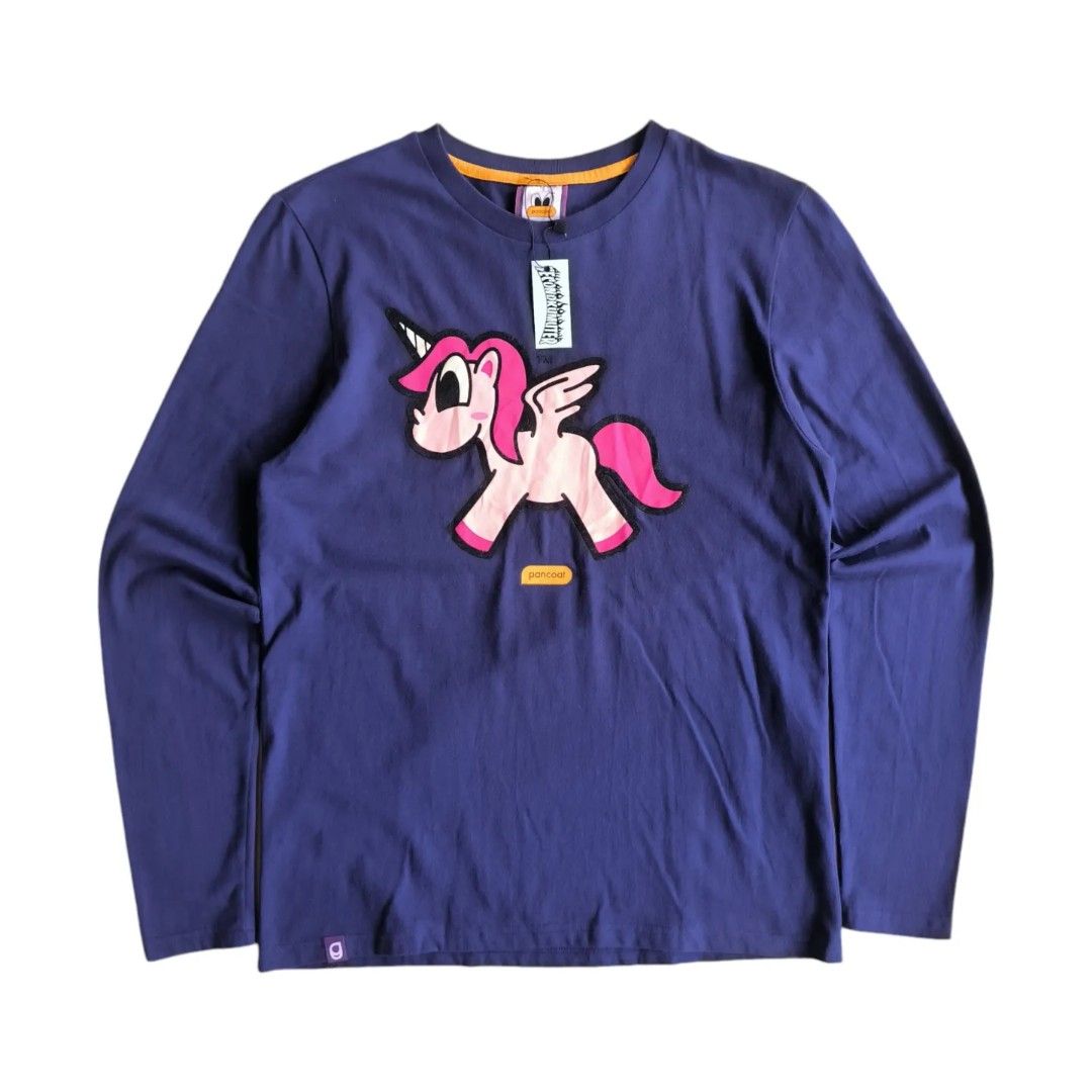 Pancoat unicorn longsleeve rare original, Fesyen Pria, Pakaian
