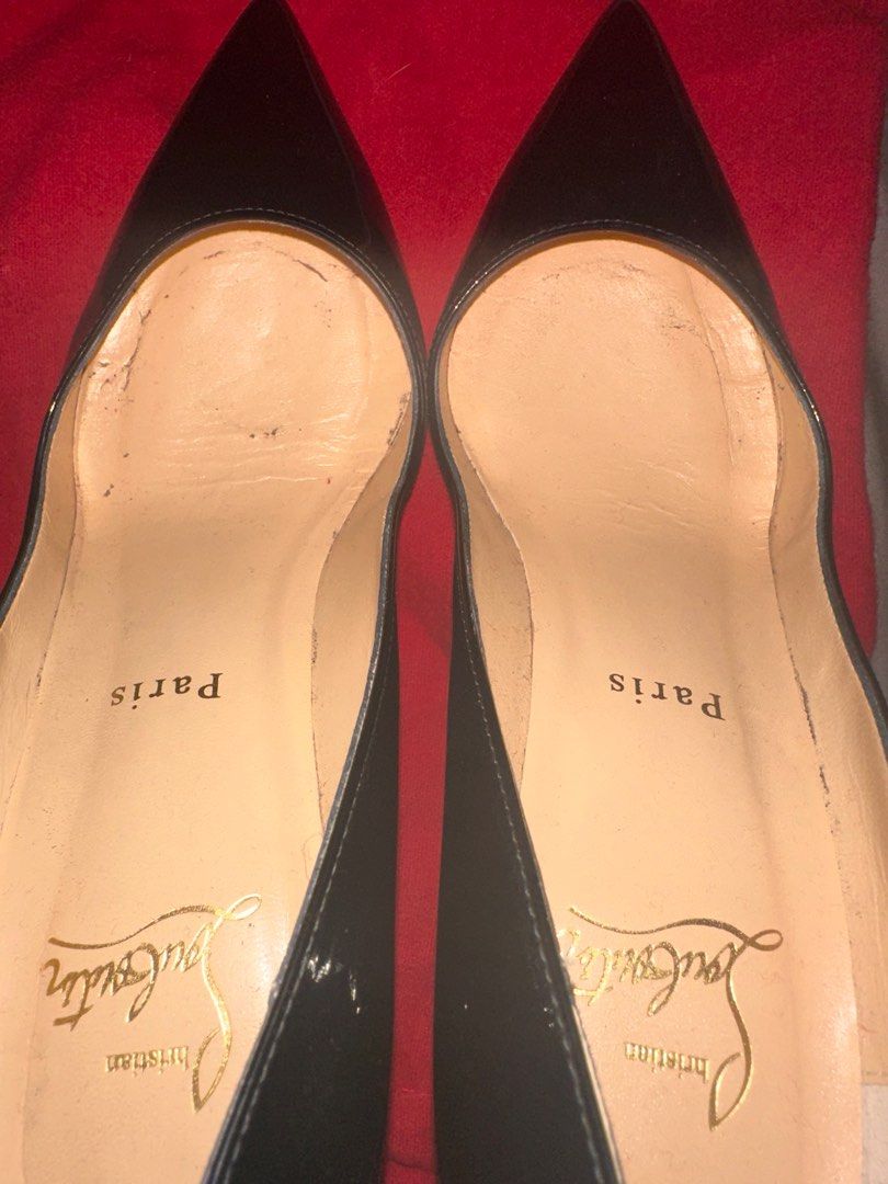 CHRISTIAN LOUBOUTIN PIGALLE 85MM BLACK PATENT CALF Women s Fashion Footwear Heels on Carousell