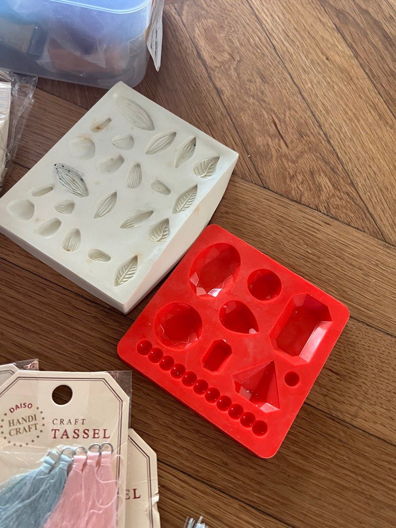 Crafting set Polymer clays, earring kit, jump hoops, metal cutters