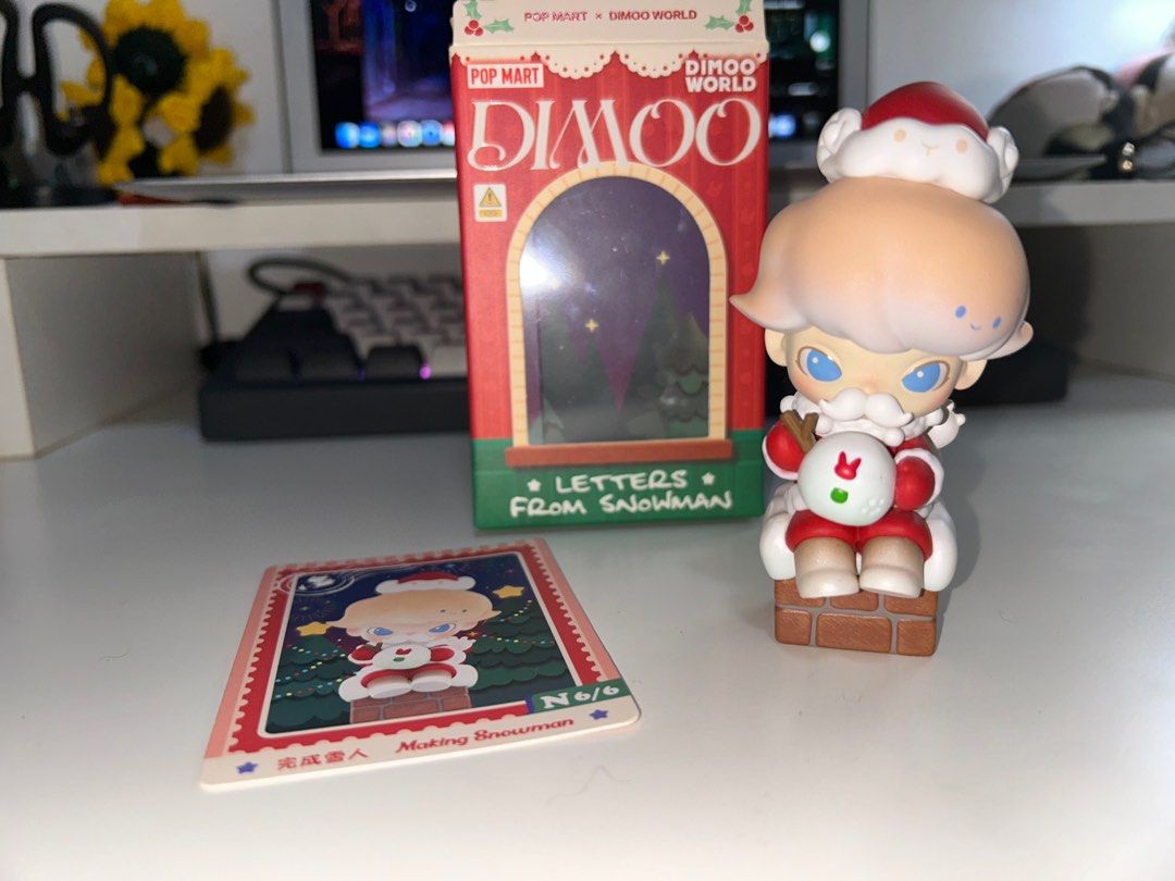 Popmart Dimoo, Hirono, Smiski (Category: Designer & Blind Box Toys) located in Manila. Submitted by potatomatical (Listing ID 1328239024, Image 2). Description: rfs: need funds for school ;( Popmart(dimoo): 400 each available: christmas dimoo sold-dimoo(marshmallow, koala, ghostcatcher), hirono&smiski note: -has box but not mint -has card dm for inquiries.