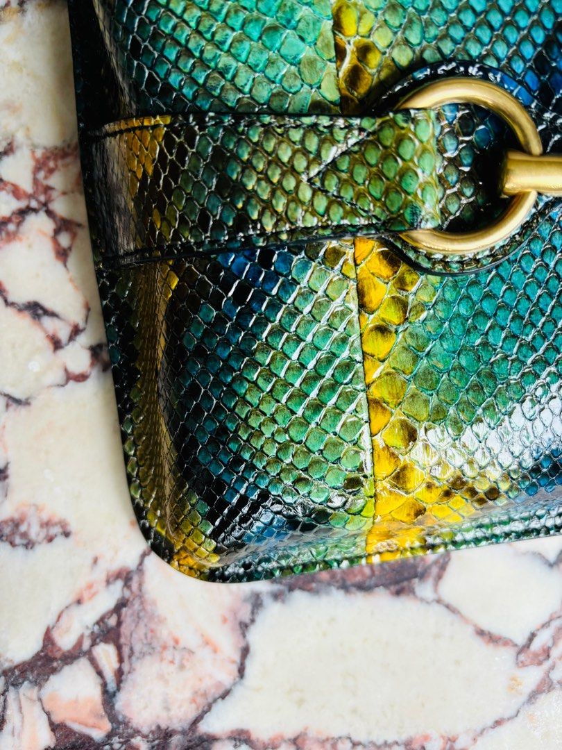 Gucci Green Python 1970 Shoulder Bag | Yoogi's Closet