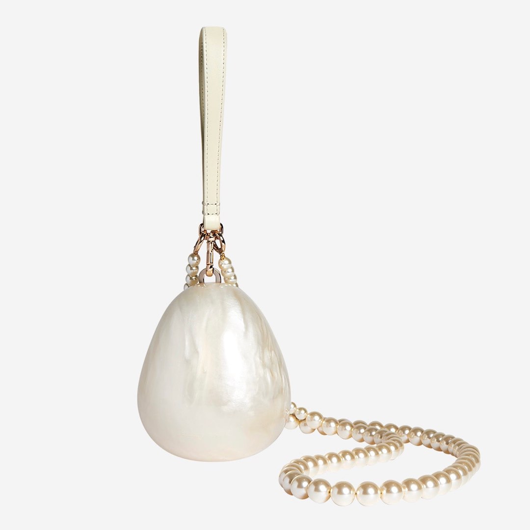 SIM0NE R0CH4 DUPE Micro Pearl Egg Bag Clutch Acrylic Mini Small ...