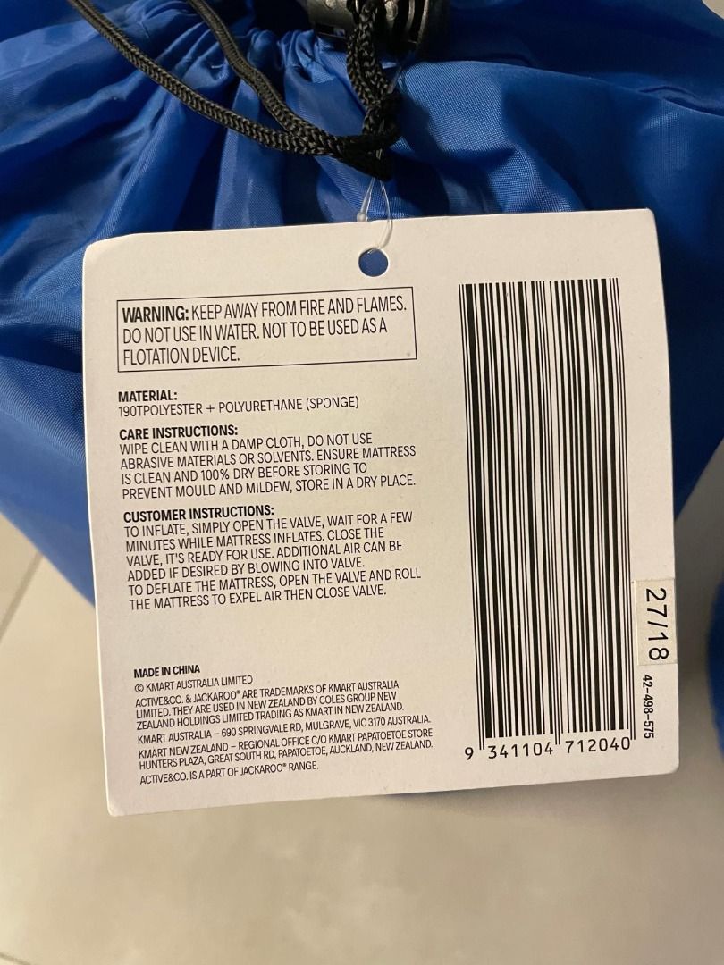 Single Self Inflating Mattress Brand New x2