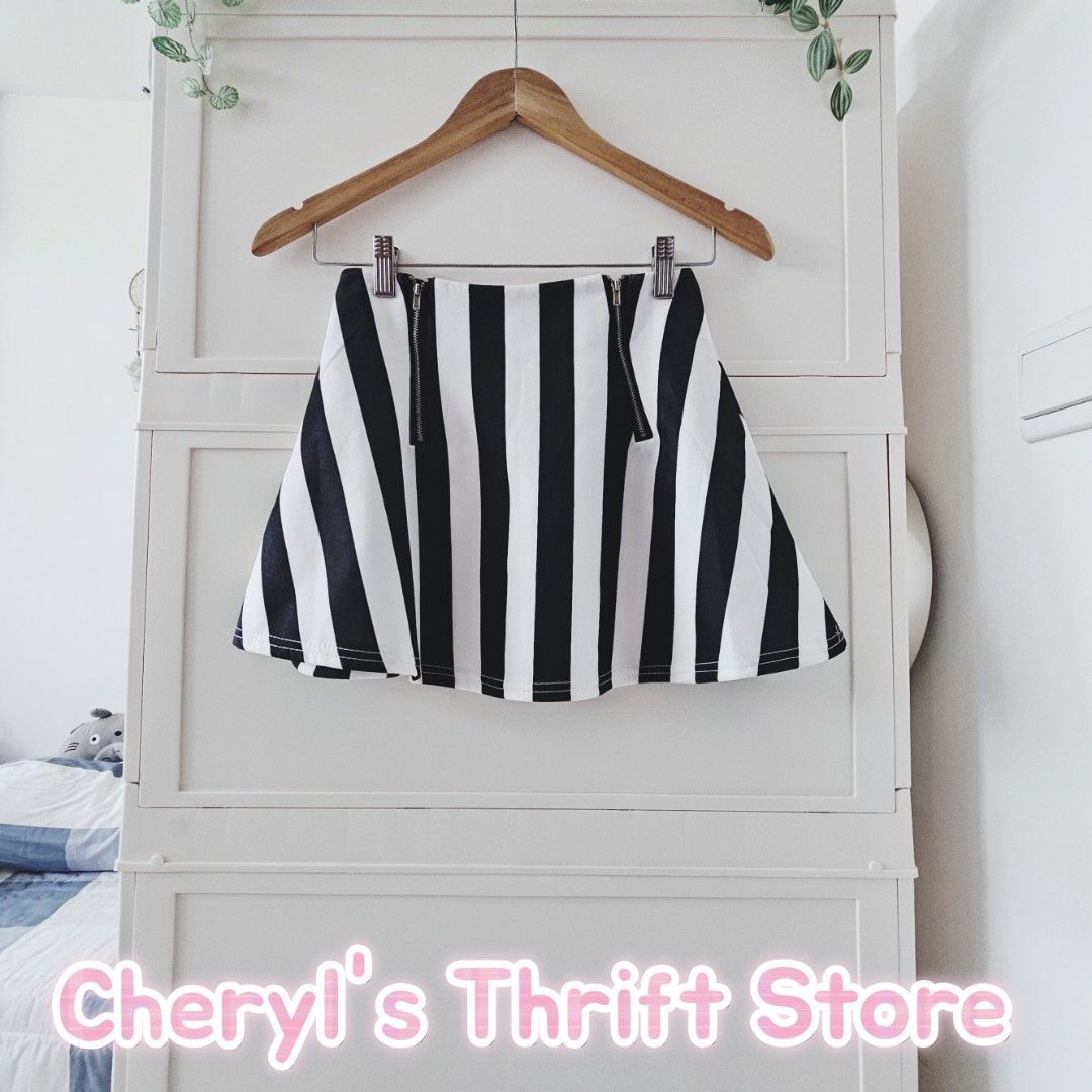 Striped skater skirt outlet