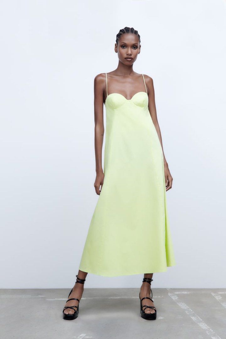 Super SALE Zara Poplin Midi Dress Lime Green (Retail Price: P2,495), Women's Fashion, Dresses & Sets, Dresses on Carousell Super SALE Zara Poplin Midi Dress Lime Green (Retail Price: P2,495), Women's Fashion, Dresses & Sets, Dresses on Carousell