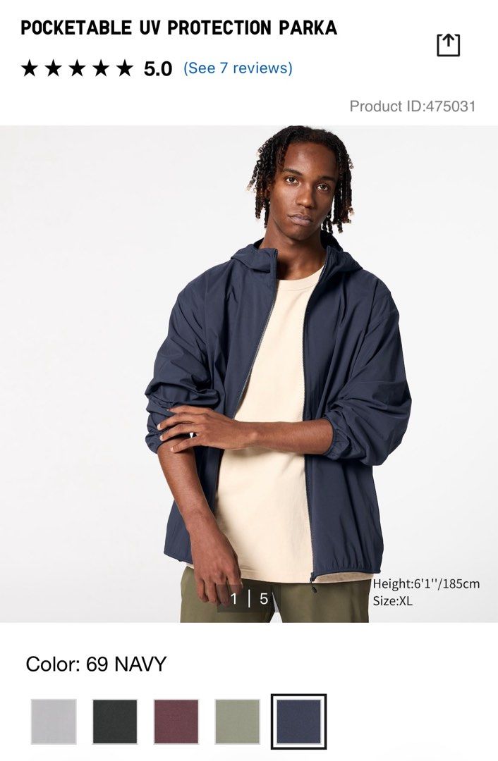 Uniqlo Pocketable UV Protection Parka Men s Fashion Coats Jackets and Outerwear on Carousell