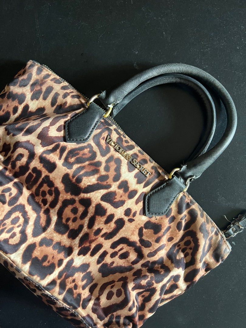 Leopard print victoria secret bag deals