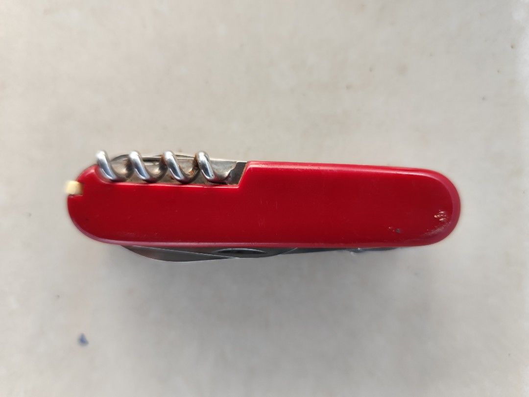 Vintage original swiss knife (Category: Hiking & Camping) located in Manila. Submitted by chubbylovesoldstuff (Listing ID 1328083940, Image 1). Description: VINTAGE RARE VICTORINOX SWISS ARMY KNIFE no issues, comes with original leather case price is negotiable thank you very much god bless.