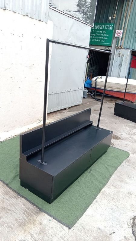 YB39F Rak Baju Butik Clothes Organiser Boutique Rack Open Wardrobe with ...