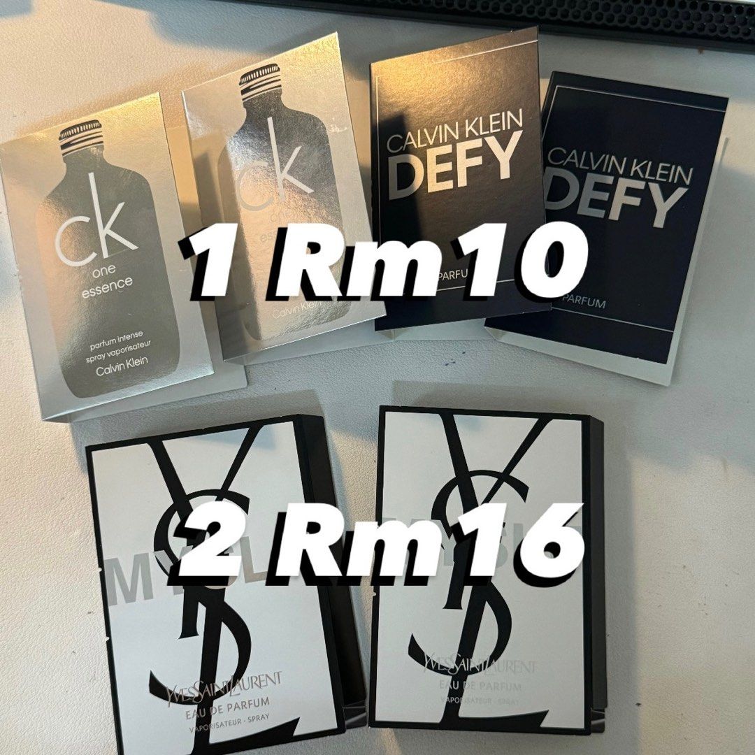 YSL myslf/ Calvin klein ck one essence ck defy perfume vial, Beauty