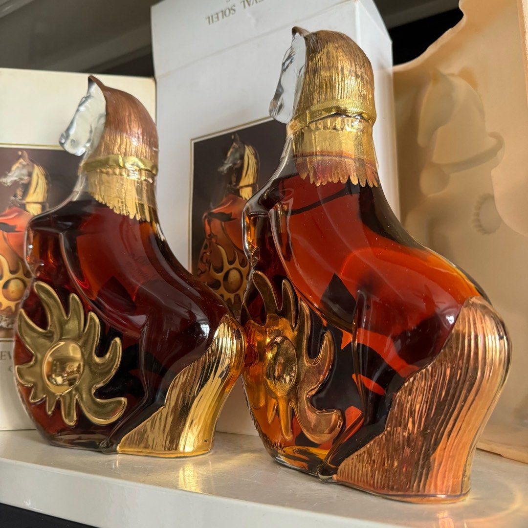 24K Gold Rouyer Guillet glass sun horse cognac xo not VSOP cognac