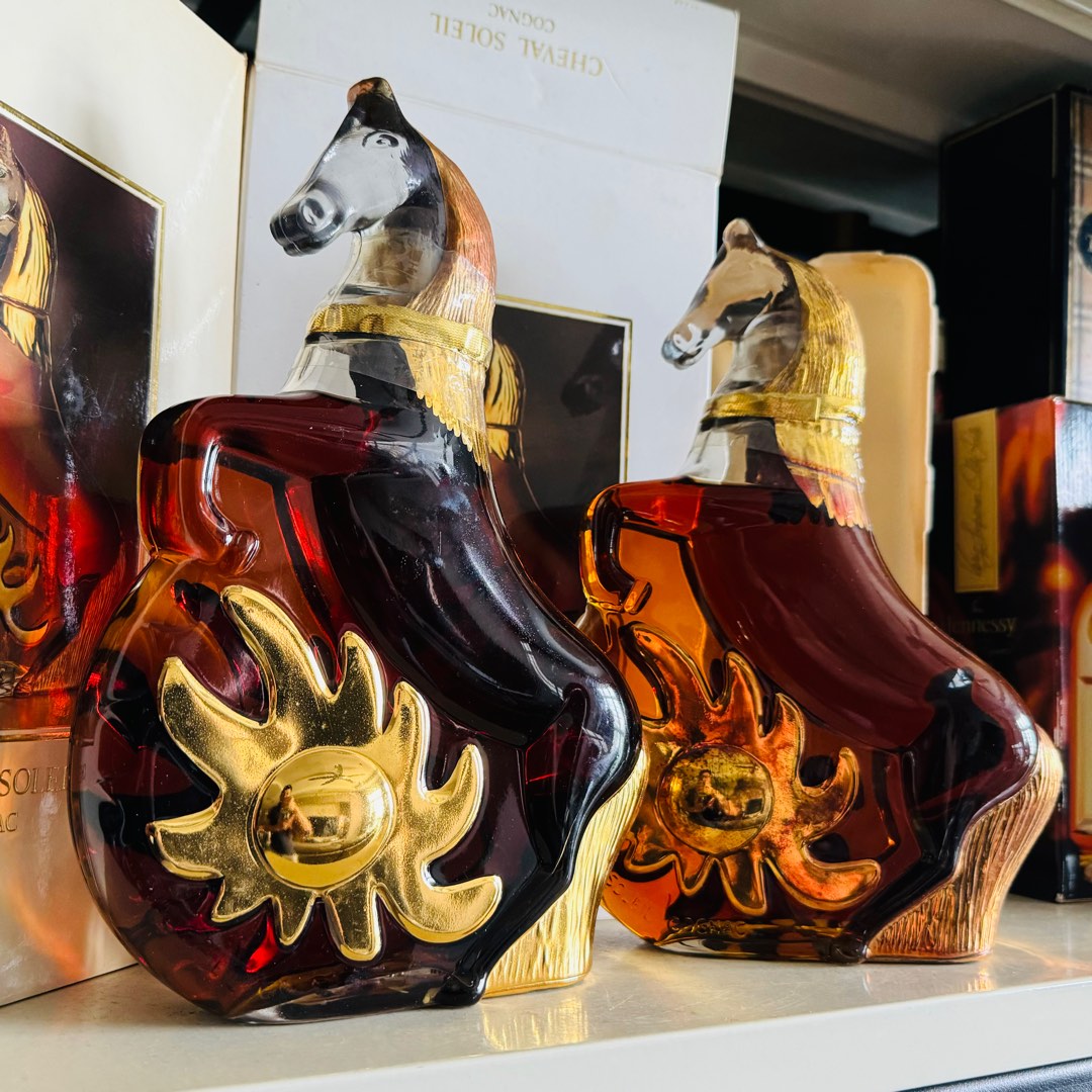 24K Gold Rouyer Guillet glass sun horse cognac xo not VSOP cognac