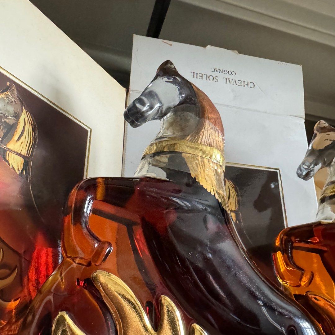 24K Gold Rouyer Guillet glass sun horse cognac xo not VSOP cognac