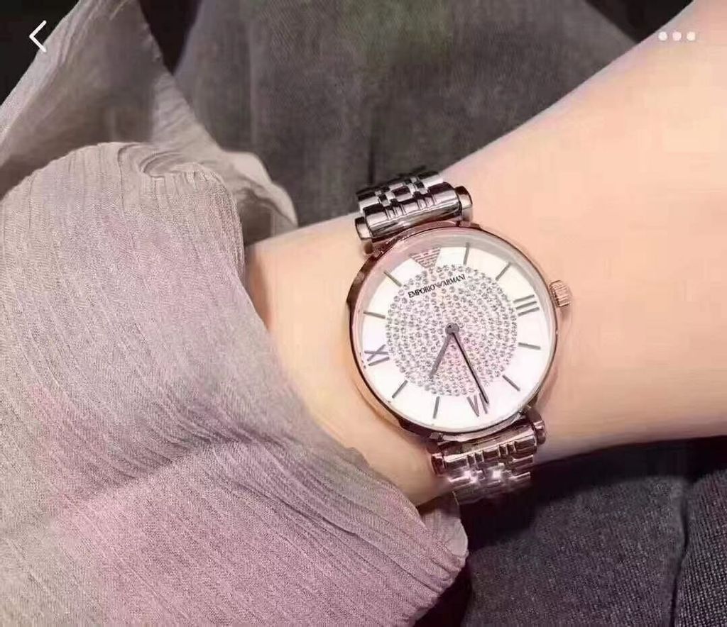 Ladies emporio armani watch crystal pave dial ar1926 outlet