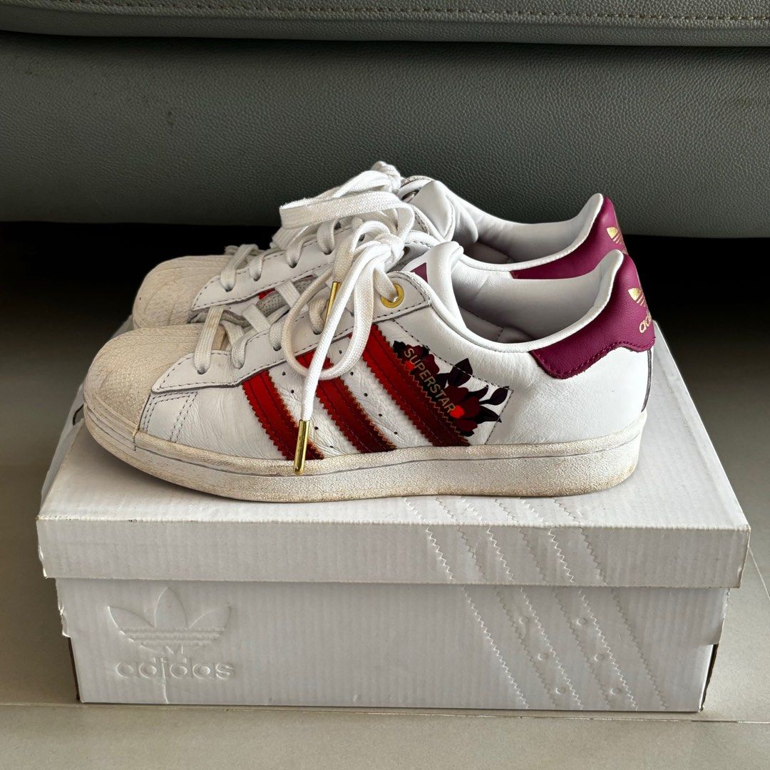 Adidas Superstar Power Berry Cloud White Gold Metallic eu 35.5