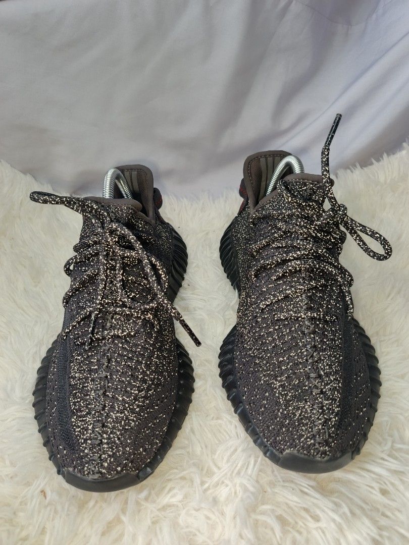 Adidas Yeezy Boost 350 V2 Reflective Triple black (25cm), Men's Fashion,  Footwear, Sneakers on Carousell
