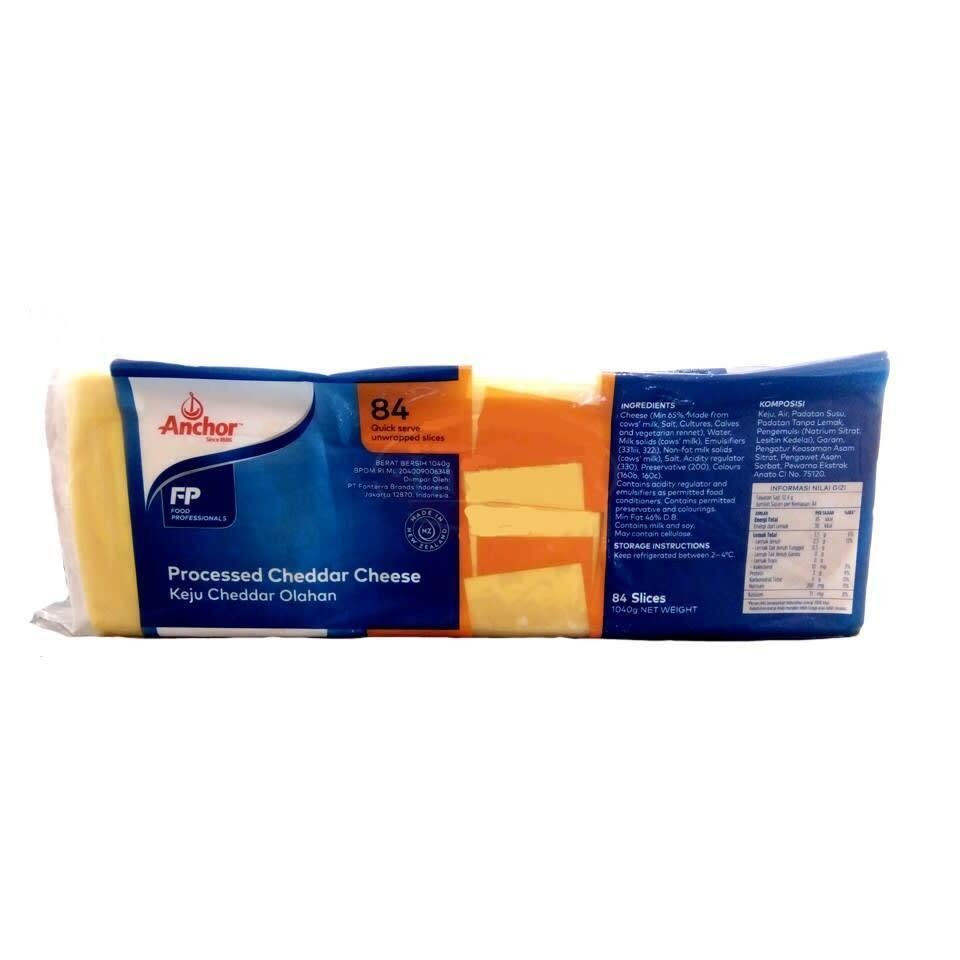 Anchor processed Colored CHEDDAR 84 Slice Cheese 1.040kg - Burger ...