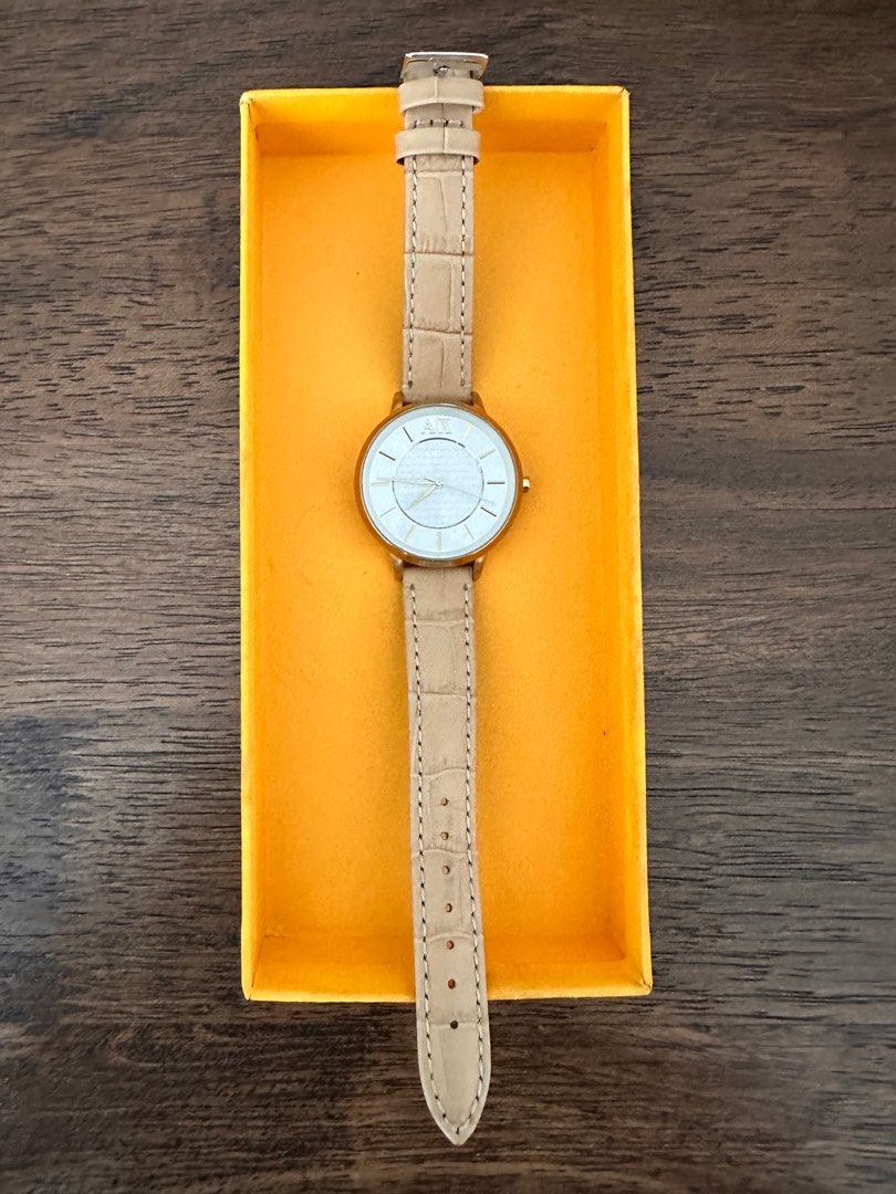 Armani Exchange AX5301 Women s Dress Quartz Leather Strap Watch