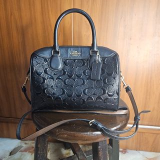 Coach mini bennett embossed black online