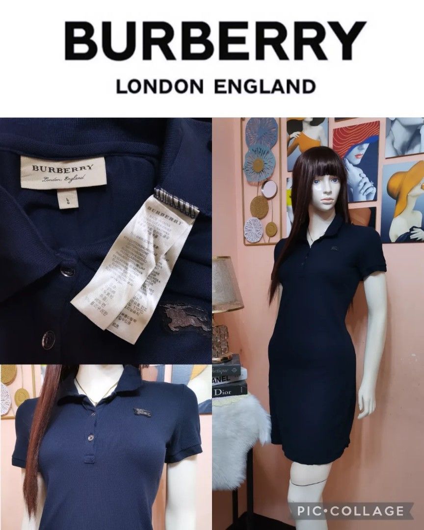 Burberry dress navy blue deals