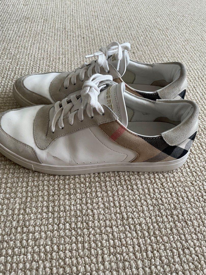 Burberry White Reeth Sneakers