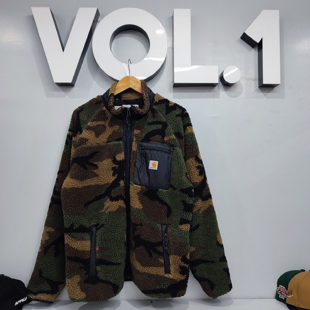 CARHARTT PRENTIS LINER CAMO FLEECE JACKET Men s Fashion Coats Jackets and Outerwear on Carousell