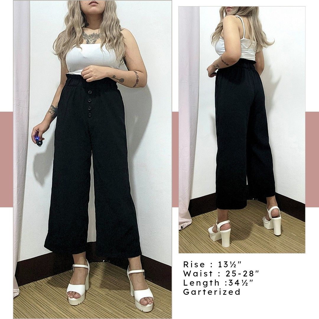 Casual Formal Highwaist garterized square pants Women s Fashion Bottoms Other Bottoms on Carousell