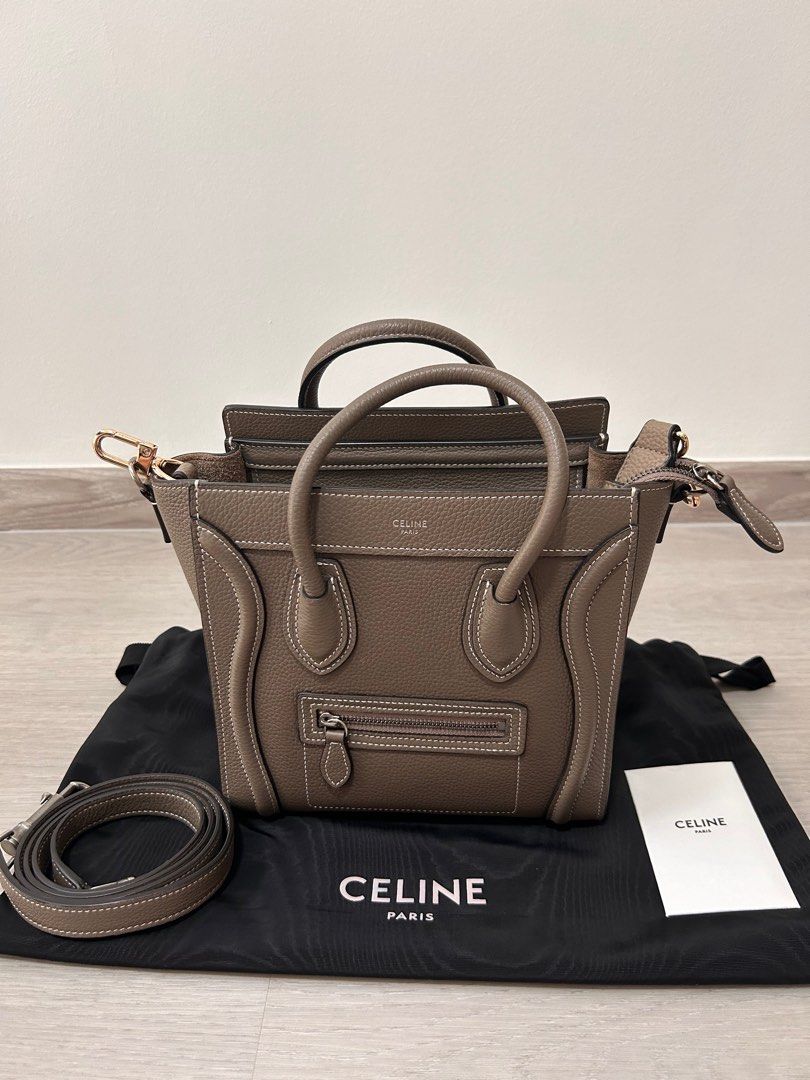 Celine Nano Luggage in Drummed Calfskin