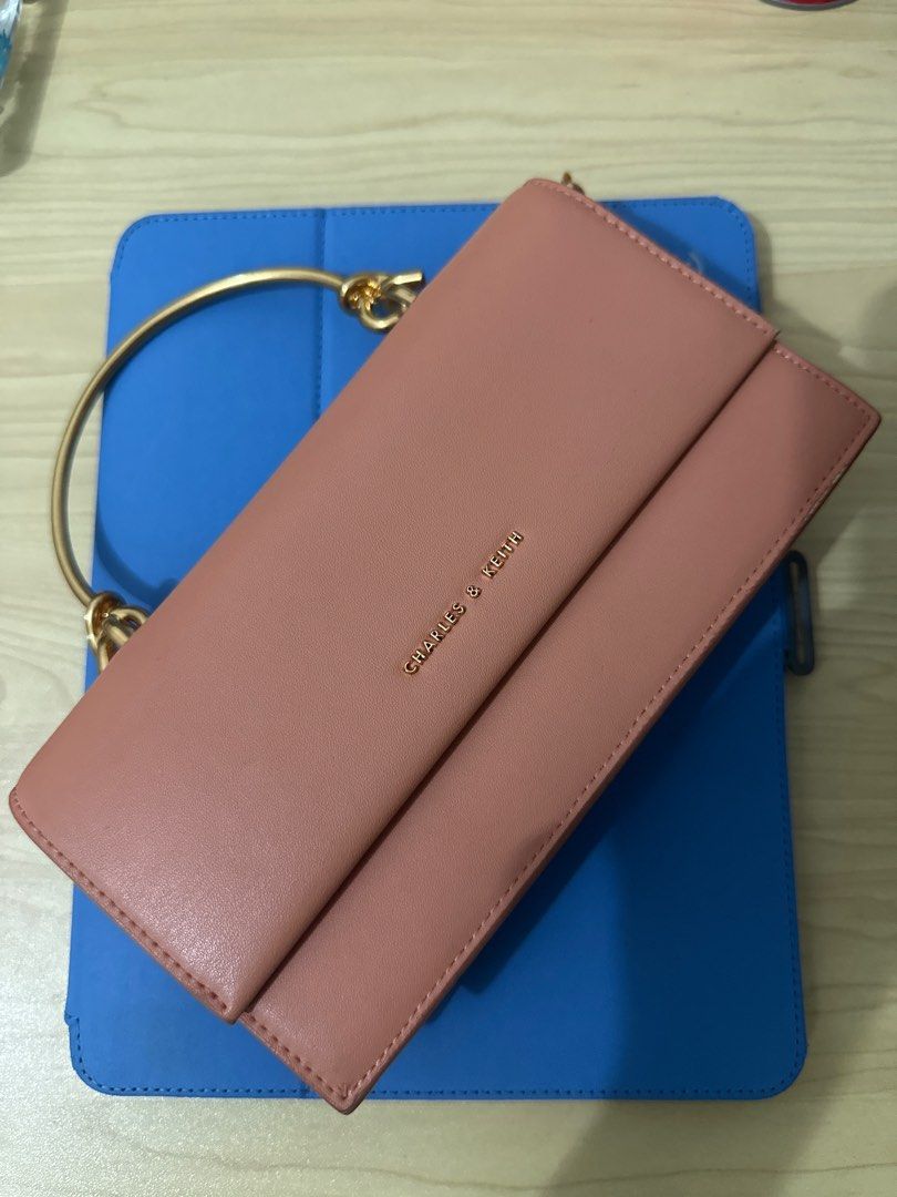 Charles Keith Metal Top Handle Long Wallet Women s Fashion Bags Wallets Cross body Bags on Carousell