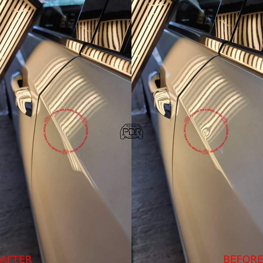 CROWN 車門 免噴油 開門L 車門撞凹 凹痕維修 凹痕修復 凹痕還原 車身凹痕 車身維修 PDR DENT 汽車, 汽車配件, 改裝、內外 ...