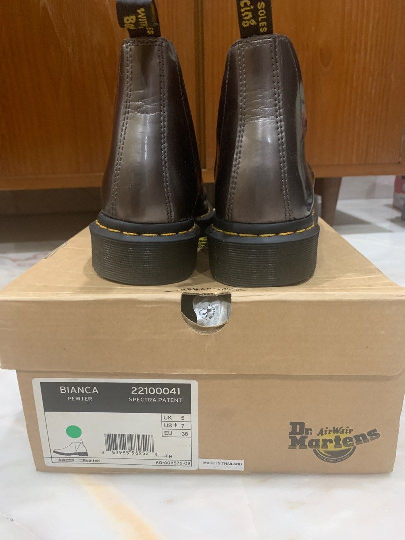 Dr Martens Bianca Pewter UK5 Women s Fashion Footwear Boots on Carousell