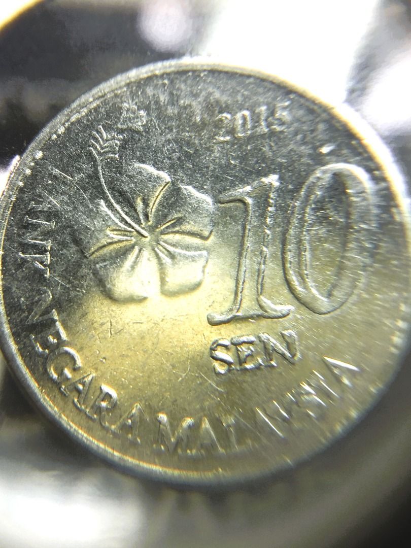 Error Coin - Duit Syiling 10 sen Bunga Raya Tahun 2015, Hobbies & Toys ...