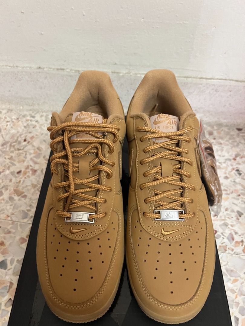 EUR 40.5 Nike Air Force 1 Low SP Supreme Wheat Men s Fashion Footwear Sneakers on Carousell