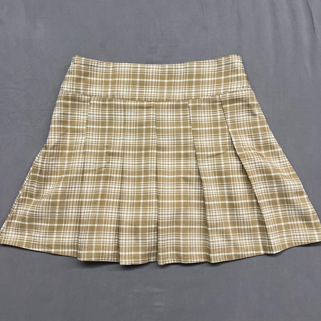 Brown plaid skirt forever 21 shop