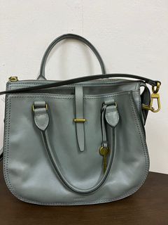Fossil ryder satchel steel blue clearance