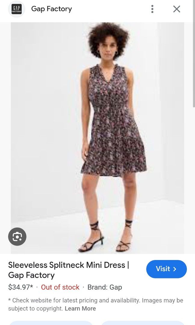 Gap Sleeveless Splitneck Mini Dress (Category: Dresses) located in Antipolo. Submitted by swiftphoenix_21 (Listing ID 1323526740, Image 2). Description: Brand New (never been worn) Size on tag is XL.