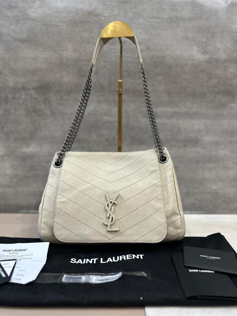 GOOD DEAL VGC YSl Nolita Medium Cremma 2020 29x11x19 cm With db booklet receipt senci