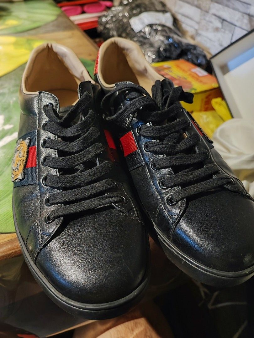 Gucci Ace Embroidered Tiger Black