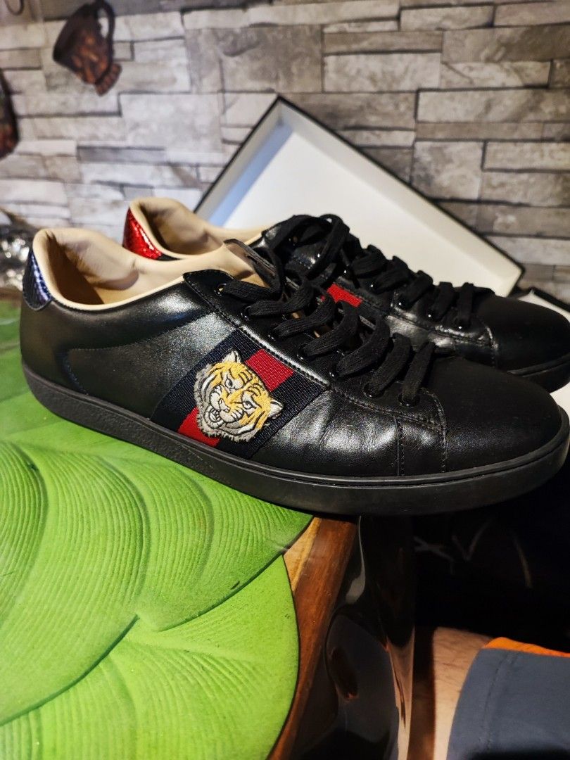 Gucci Ace Embroidered Tiger Black