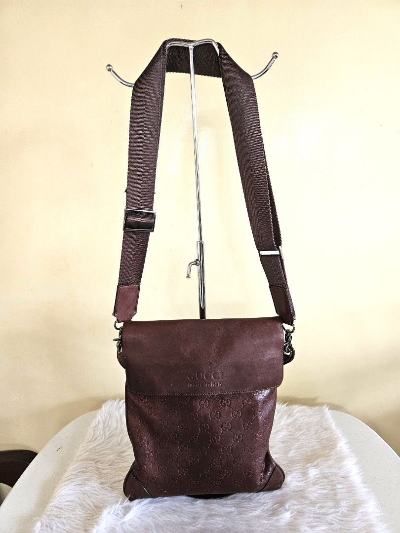 Gucci leather sling bag discount