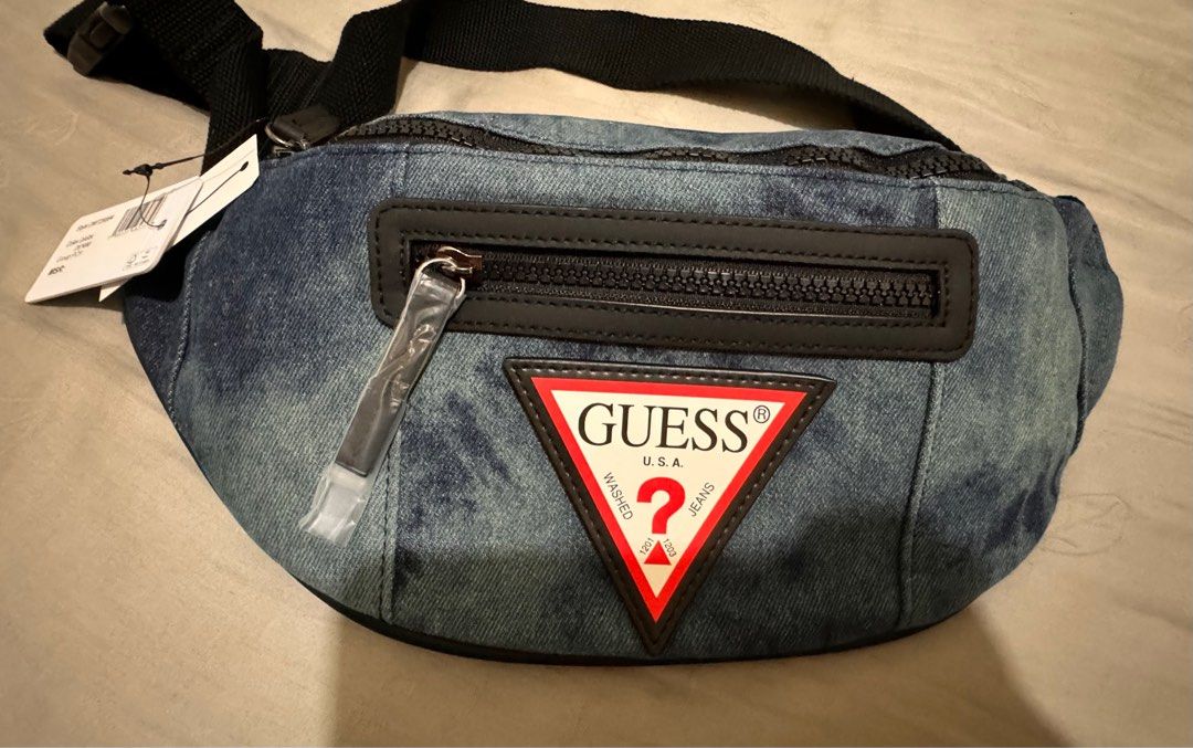 Guess Dark Denim Pouch Bum bag