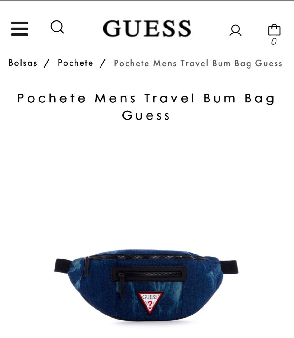 Guess denim fanny pack store