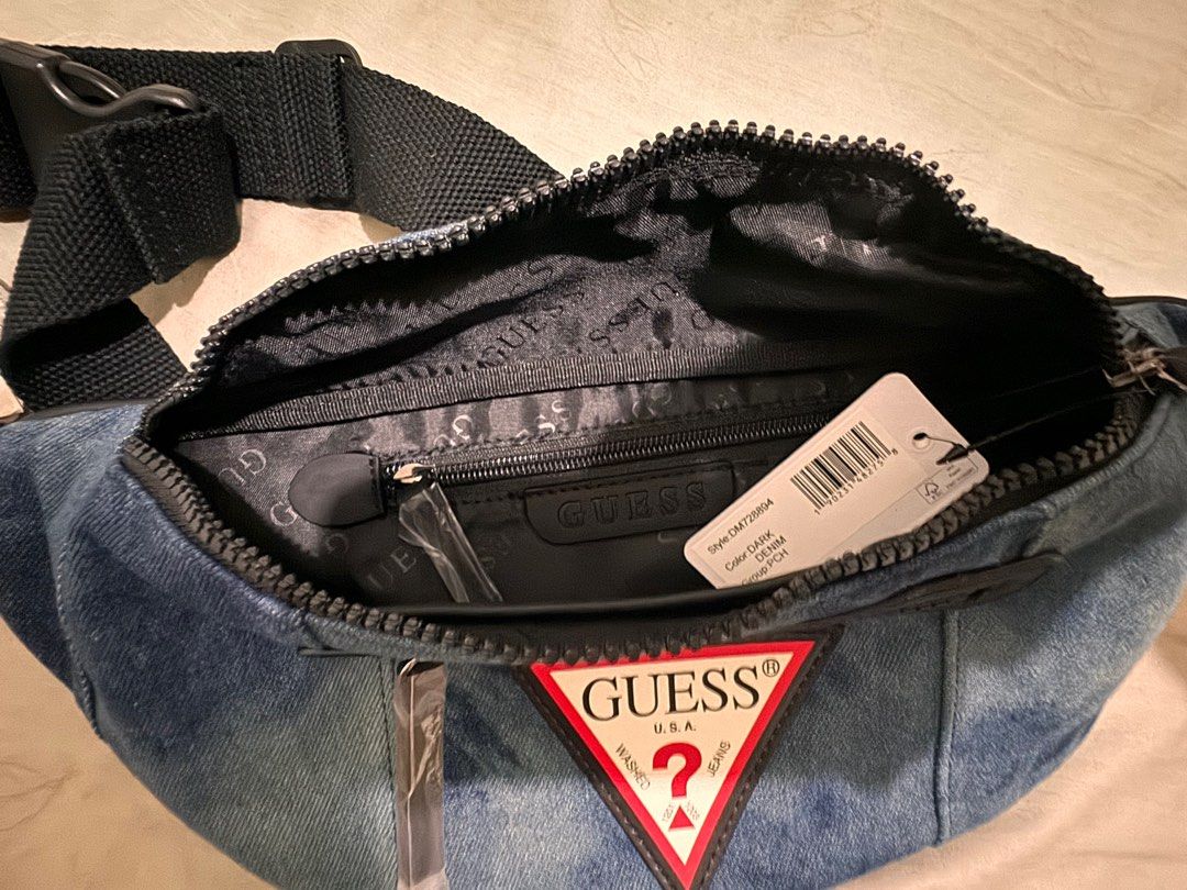 Guess denim fanny pack online
