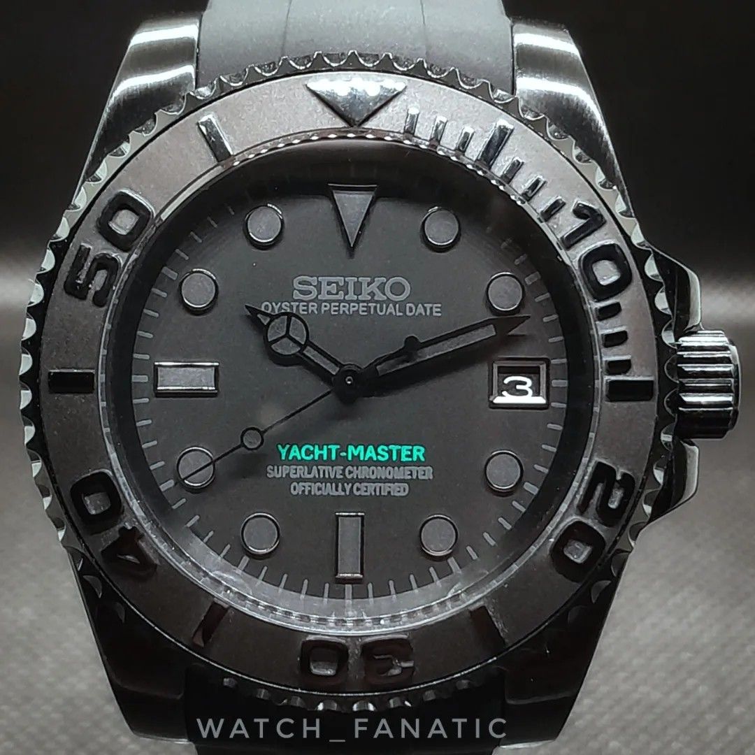 Seiko Yachtmaster Seiko Stealth Mod Seiko Mod SKX Stealth Grey