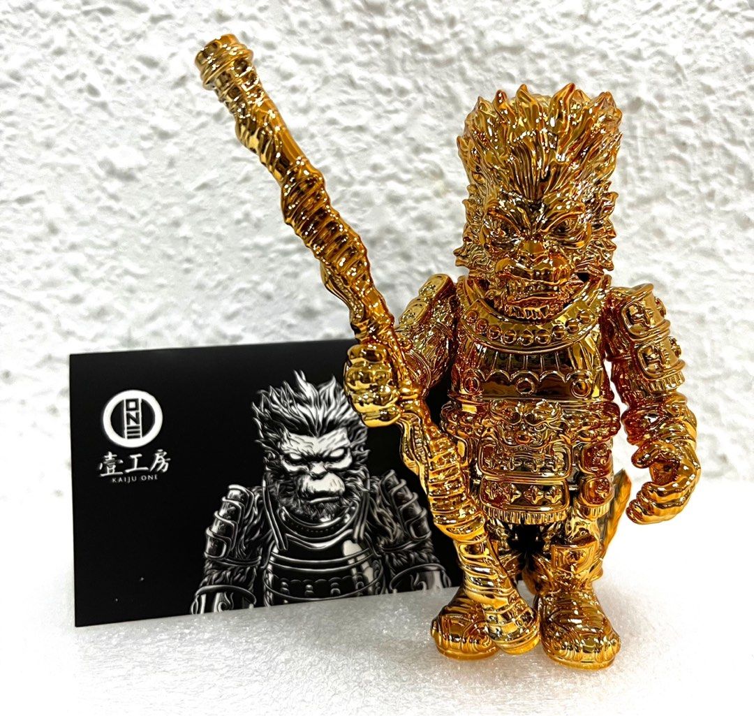 Kaiju One 壹工房Ultra Sun Sun Gold Sofubi Vinyl 孫悟空極空電鍍金膠