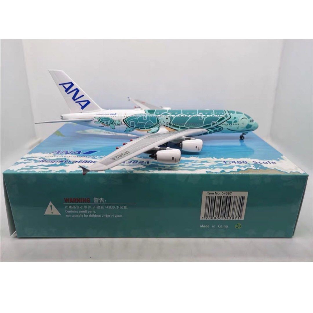 Phoenix 1/400 ANA A380-800 KAI Green Turtle JA382A, Hobbies