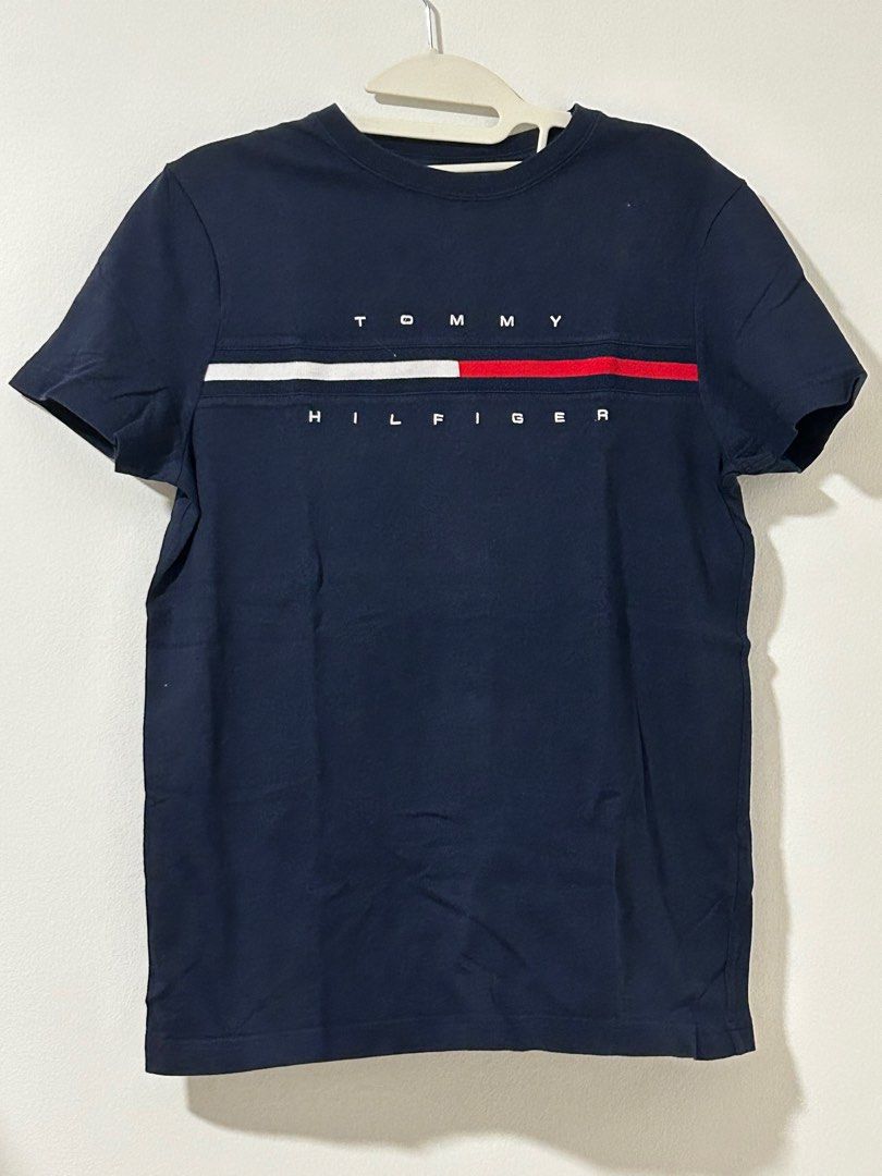 Navy Blue Tommy Hilfiger T shirt Men s Fashion Tops Sets Tshirts Polo Shirts on Carousell