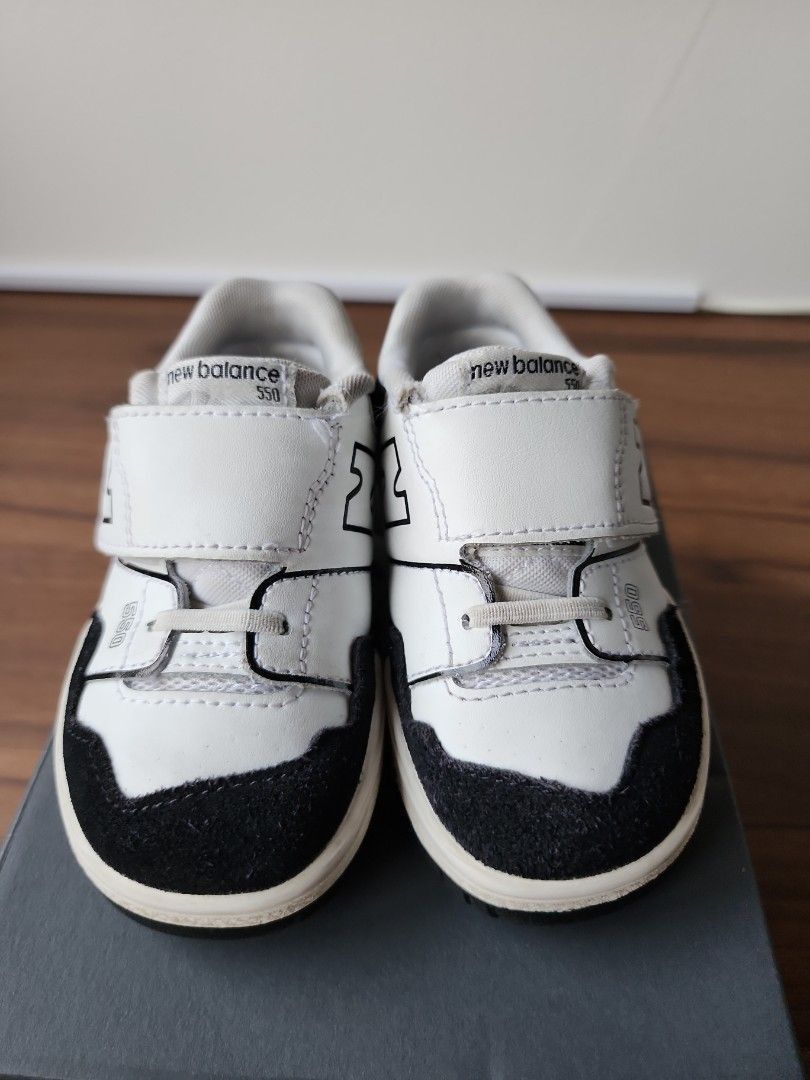 NB New Balance 550 Kids Infant Shoe Sneaker Black White Grey Kick