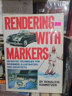 RENDERING WITH MARKERS Definitive Techniques For Designers Illustrators And Architects BOOK Interior Design LAYOUT Graphic Artist ADS Vintage RARE