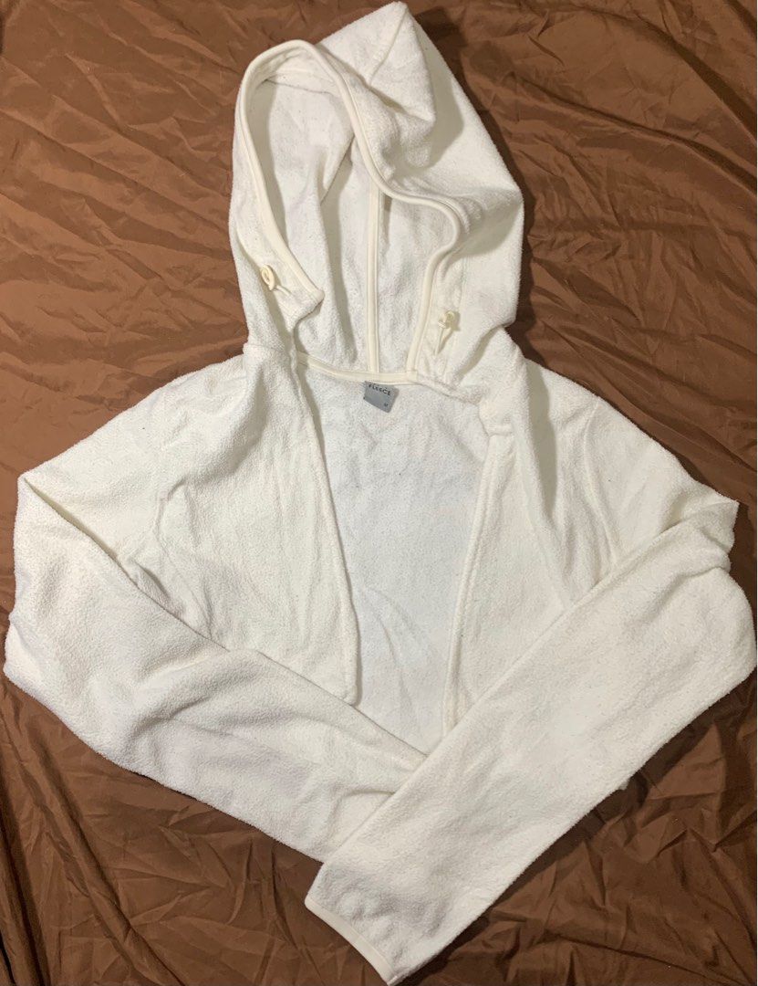 Reworked Cropped Hoodie with Inner Women s Fashion Tops Longsleeves on Carousell